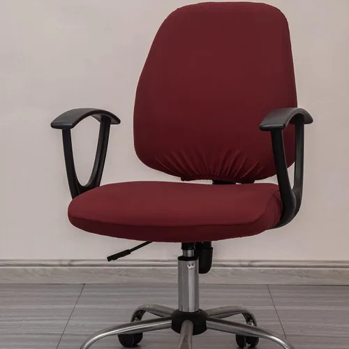 Melaluxe - Funda para silla de oficina de computadora, funda universal protectora y elástica, cubierta elástica para silla giratoria (Rojo)