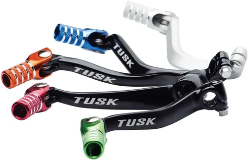 Miniatura 4 de Tusk Palanca de cambios plegable, punta negra/roja, compatible con Honda CRF50F 2004-2026