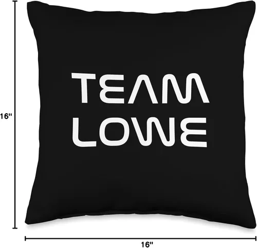 Miniatura 4 de Team Lowe Modern Futuristic White Font - Almohada de 16 x 16 pulgadas, multicolor