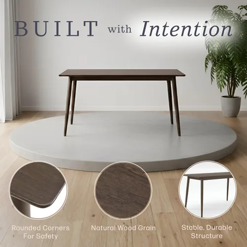 Miniatura 26 de Alaterre Furniture Calais Dining - Juego de 2 sillas de comedor moderno de mediados de siglo, juego de sillas de madera maciza con diseño