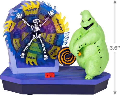 Miniatura 5 de Hallmark Keepsake - Adorno de Navidad 2023, Mr. Oogie Boogie musical con luz y movimiento de la película The Nightmare Before Christmas