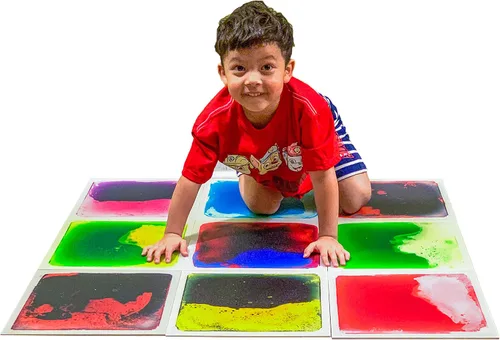Miniatura 6 de Art3d Azulejos sensoriales para habitación de 10 azulejos, multicolor, tapete de juego para niños, azulejos grandes de 19.7 pulgadas, 27 pies