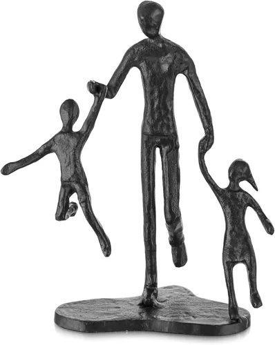 Regalos de cumpleaños para papá de Sziqiqi - Estatua de hierro de amor entre padre e hijo, escultura para decoración del día del padre, boda,