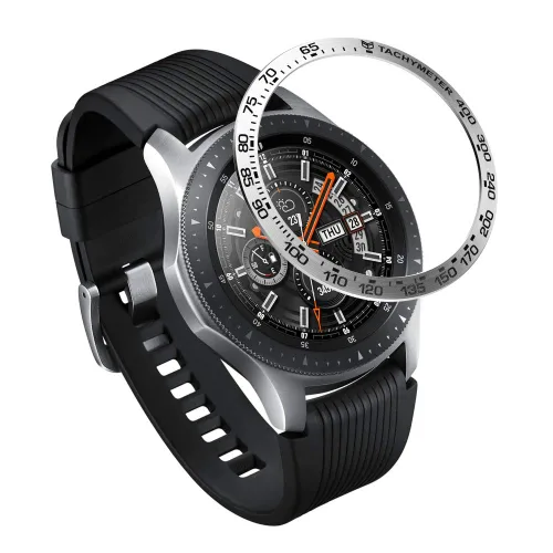Miniatura 25 de AISPORTS Bisel Styling Compatible con Samsung Galaxy Watch 1.811 in Bisel Anillo Cubierta Adhesiva Anti Scratch Protección Acero Inoxidable Bisel