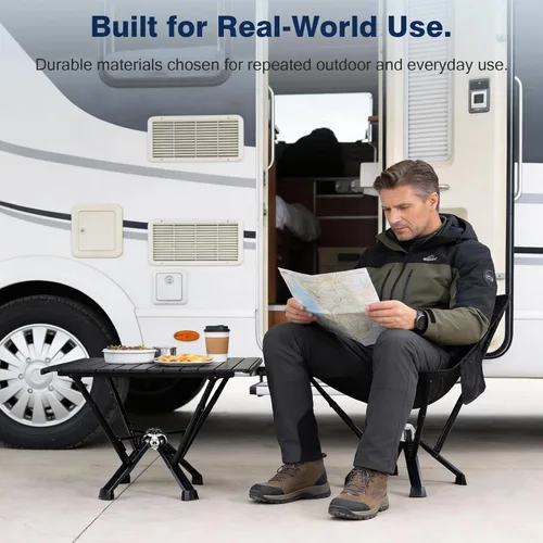 Miniatura 7 de MTRVR Silla plegable de grado utilitario: estructura estable de una pieza, patente de estructura plegable autorizada, soporte de aluminio