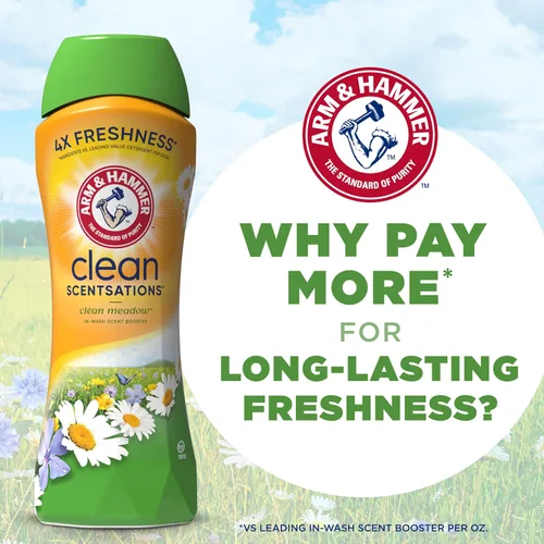 Miniatura 8 de Arm & Hammer Scentsationse limpio en lavado olor booster - prado limpio, 24 oz