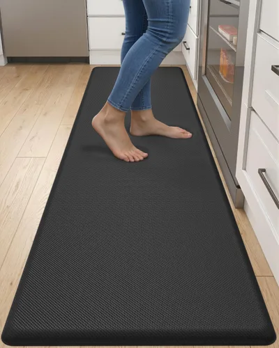 Miniatura 10 de DEXI Tapete de cocina acolchado antifatiga, extra largo, grande, cómodo, impermeable, de espuma viscoelástica, antifatiga, para escritorio, oficina