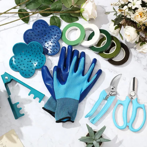 Miniatura 6 de Kit de arreglo floral WILLBOND, herramienta para pelar espinas de rosas de San Valentín, tijeras de poda de jardín, tijeras, removedor de espinas