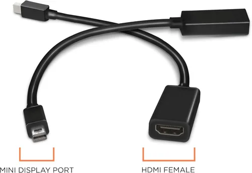 Miniatura 3 de THE CIMPLE CO Adaptador Mini DisplayPort a HDMI, convertidor de cable Thunderbolt a HDMI, funciona con DisplayPort (MiniDP), negro, paquete de 10