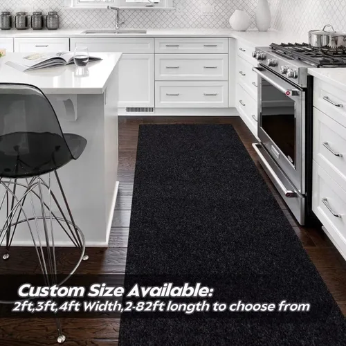 Miniatura 4 de Alfombra Pasillo 2'x8' Interior Exterior Alfombra Utilitaria, Alfombras de Área con Respaldo de Goma Antideslizante para Pasillo Cocina Entrada