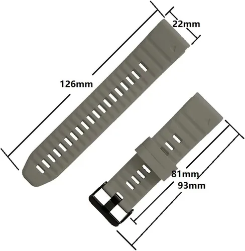 Miniatura 4 de AISPORTS Correa de silicona compatible con Garmin Fenix 7/7 Pro/6/6 Pro/5/5 Plus, correa de reloj de ajuste rápido de 0.866 pulgadas, correa Azul