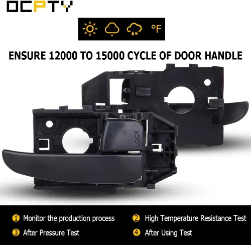 Miniatura 5 de OCPTY Manija de puerta Interior Pasajero Lado Derecho Reemplazo Ajuste 2001-2006 para Hyundai Elantra Manija Interior Puerta Negro