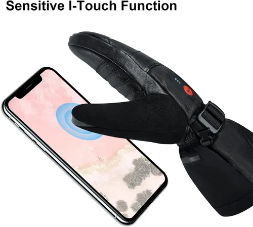 Miniatura 3 de day wolf Heated Gloves for Men Women 7.4V 2200mAh Electric Rechargeable Battery Waterproof Gloves Mitten for Winter Sports Ski Snowboard Camping