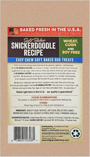 Miniatura 2 de K9 Granola Factory Snicker Dog Treat, 12 onzas