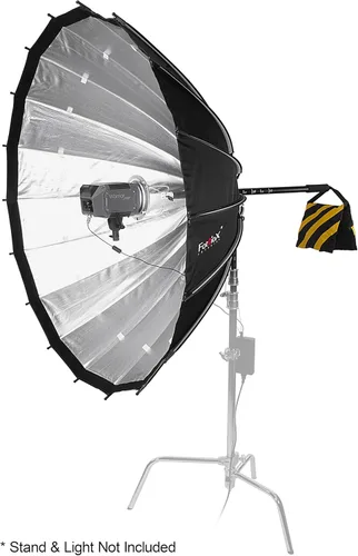 Miniatura 3 de Fotodiox DLX - Caja de luz parabólica de enfoque de 56 pulgadas con anillo de velocidad Bowens – 56 pulgadas (55.1 in) enfocable y plegable
