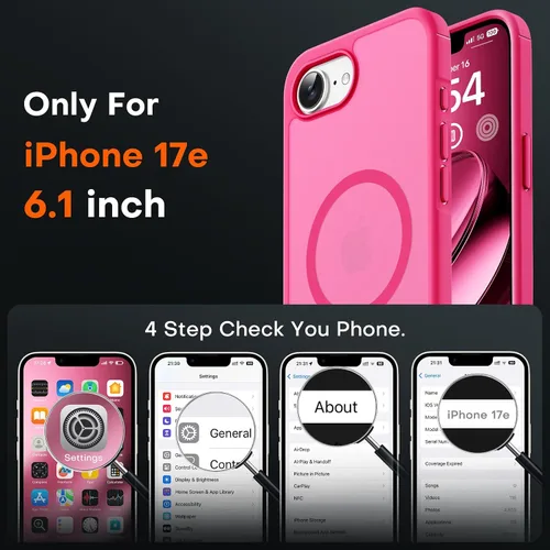 Miniatura 164 de TOCOL Funda para iPhone 11, compatible con Magsafe, protección completa de cámara, imanes integrados, protección contra caídas, funda translúcida
