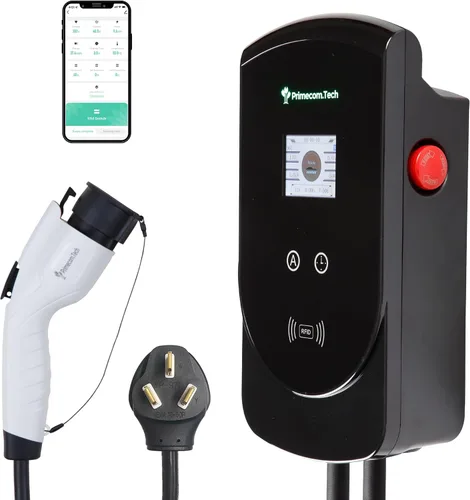 Miniatura 11 de 50 Amperios - Estación de carga inteligente para el hogar de vehículos eléctricos de nivel 2 PRIMECOM.TECH de 220 voltios para Tesla y todas