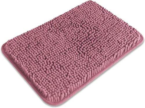 Miniatura 617 de Alfombra de baño pequeña de 12 x 18 pulgadas, lavable y absorbente, antideslizante, alfombra de baño de felpilla gruesa y suave para baño, ducha