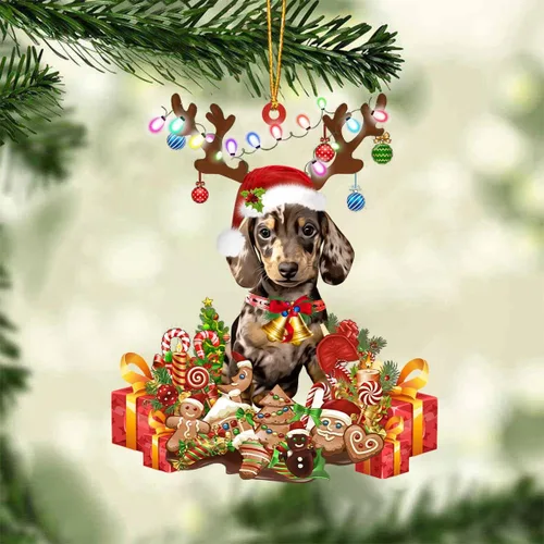 Miniatura 48 de Nazenti Adorno de Navidad personalizado de reno de Alaskan Malamute – Adorno de perro personalizado para amantes de las mascotas, acrílico plano