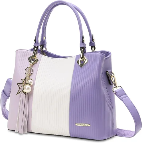 Bolsos para mujer con múltiples bolsillos internos en bonita combinación de colores, bolso de mano para mujer