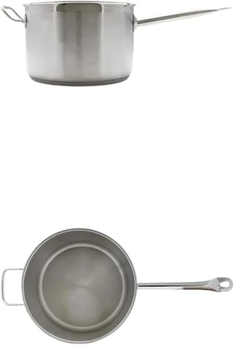 Miniatura 5 de TrueCraftware - Cacerola de acero inoxidable de 2 cuartos de galón con tapa- Juego de sartenes multiusos para uso en el hogar, cocina, restaurante