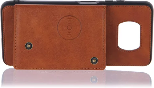 Miniatura 5 de Funda con tarjetero para Xiaomi Poco X3/X3 NFC/X3 Pro, parte trasera con piel sintética plegable doble hebilla multifunción bolsa para tarjetas
