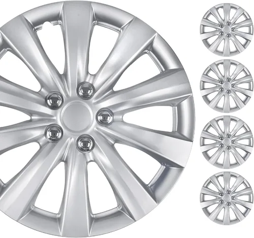 BDK Tapacubos para ruedas Toyota Camry 16 pulgadas, set de 4, reemplazo directo OEM Snap-on para tapacubos Toyota Corolla 16 pulgadas, cubiertas de