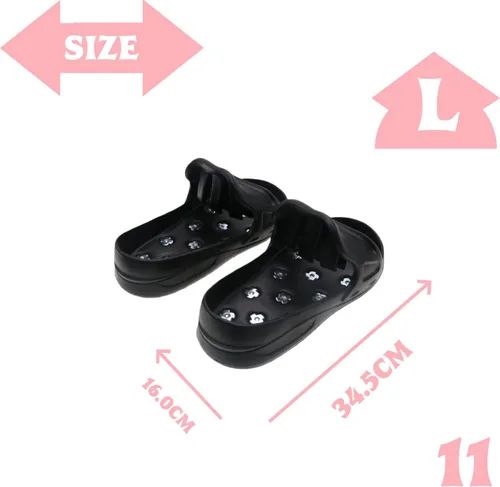Miniatura 3 de Zapatos antideslizantes con pinchos para pisos epoxi, revestimientos resinosos, compuesto autonivelante y pintura, tamaño grande Negro