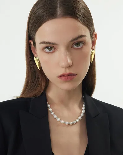 Miniatura 2 de INNERDIVA Aretes de oro con forma de corazón y dulce amor, regalo para mujer