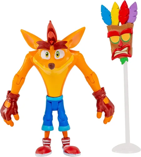 Miniatura 2 de BANDAI Crash Bandicoot Figuras de acción con máscara Juguete de 4.3 in con máscara y accesorios de soporte Figuras coleccionables como mercancía
