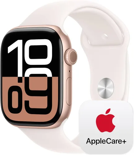 Miniatura 24 de Apple Watch Series 10 (42 mm, GPS) con caja de aluminio negro azabache, correa deportiva negra, S/M monitor fitness, app ECG, pantalla Retina Caja