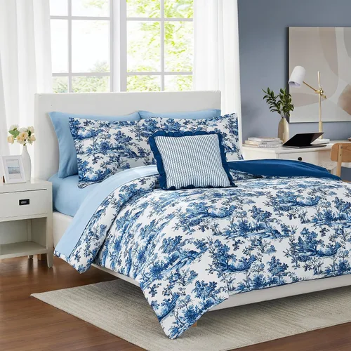 Miniatura 11 de Modern Threads - Juego de edredón de la colección Granada - Microfibra reversible - Elegante juego de cama estampado - Incluye edredón, sábanas