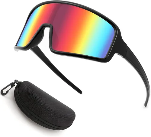 Miniatura 9 de Karsaer Vision - Gafas de sol deportivas para ciclismo, béisbol, softbol, unisex, para adultos, jóvenes, niños y niñas, 8-16 Lentes de espejo azul