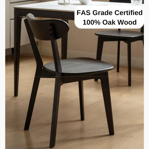 Miniatura 4 de Sillas de comedor de madera maciza 100% - Prácticas sillas de cocina - Silla de madera para comedor, cocina (1, negro)