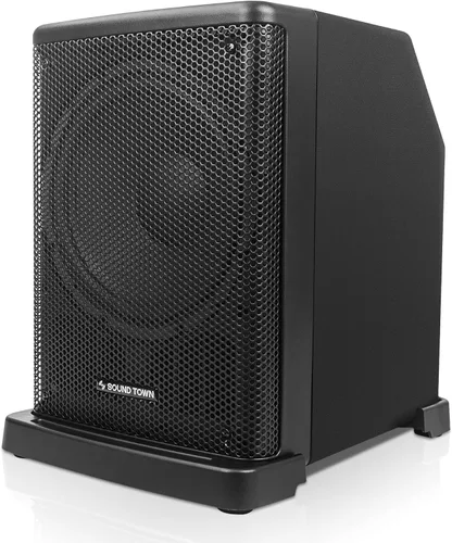 Miniatura 2 de Sound Town Sistema portátil PA/DJ de columna de matriz de línea con subwoofer alimentado de 12 pulgadas, TWS Bluetooth, DSP, bolsa de transporte