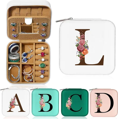 Parima Regalos personalizados para amigas Pequeño joyero organizador de viaje para joyas, regalos personalizados para mujeres, adolescentes, niñas,