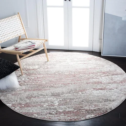 Miniatura 13 de SAFAVIEH Meadow Collection - Alfombra decorativa de 2 x 5 pies, beige y rosa, diseño abstracto moderno, no desprende pelusa y de fácil cuidado