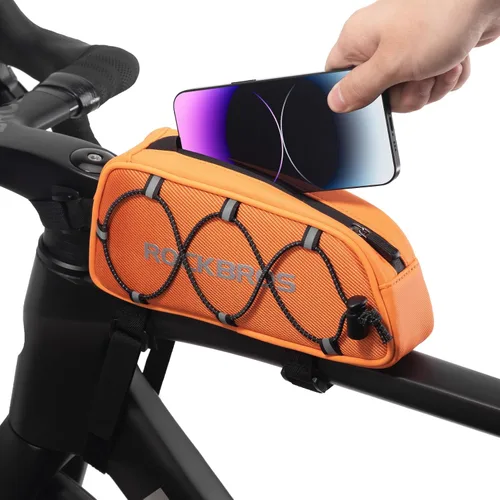 Miniatura 10 de ROCKBROS Bolsa de Tubo Superior para Bicicleta Bolsa de Marco Frontal para Bicicleta Accesorios para Bicicleta Compatible con iPhone 14/13/12 Pro