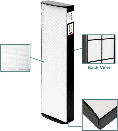 Miniatura 2 de Whirlpool 1183800 - Reemplazo de filtro HEPA auténtico auténtico apto para purificador de aire portátil torre WPT80 grande