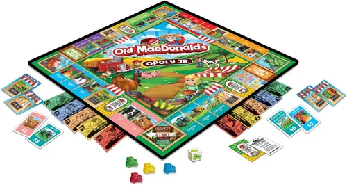 Miniatura 2 de MasterPieces Juegos de mesa para niños y familias - Old MacDonald's Farm Opoly Jr. - Juegos de mesa con licencia oficial para niños y familia