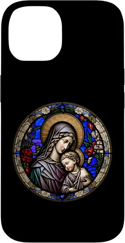 Miniatura 4 de Funda para iPhone 11 Religious Blessed Virgin María y Jesús con diseño de vidrieras