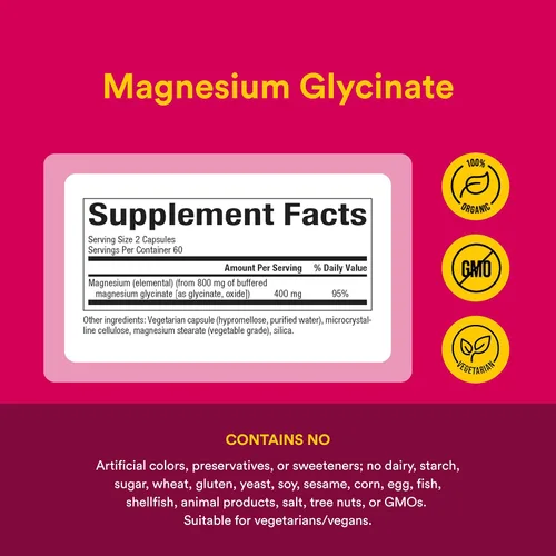 Miniatura 4 de Natural Factors Bisglicinato de magnesio - Suplemento de apoyo para la salud de todo el cuerpo - Suplemento de magnesio natural que apoya la fuerza