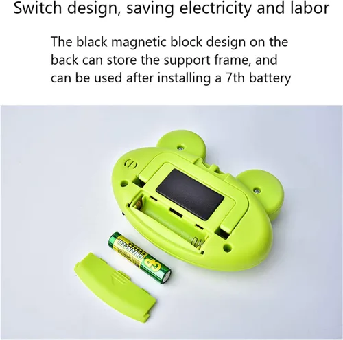 Miniatura 6 de Temporizador de cocina, cuenta regresiva de animales de dibujos animados, temporizador de cocción digital con magnético, reloj visual LCD