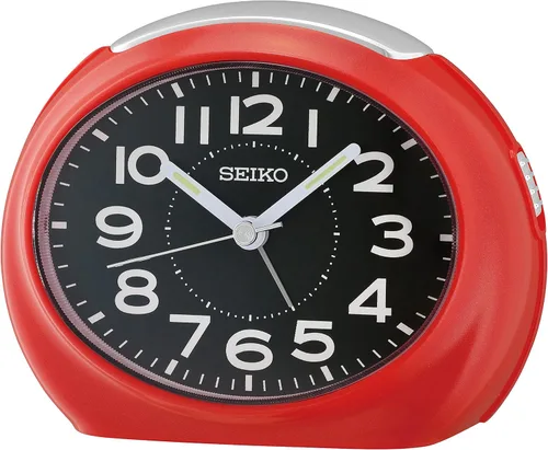 Miniatura 10 de Seiko QHE193GLH Reloj despertador ovalado sin tictac para dormitorio, dorado, 3.5 x 4.5 pulgadas Dorado metálico