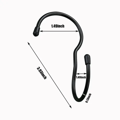 Miniatura 2 de 12 ganchos de metal en forma de S de 90 grados, ganchos en ángulo de giro para bolsos, jeans, plantas, macetas, sartenes, tazas, toallas y bolsas