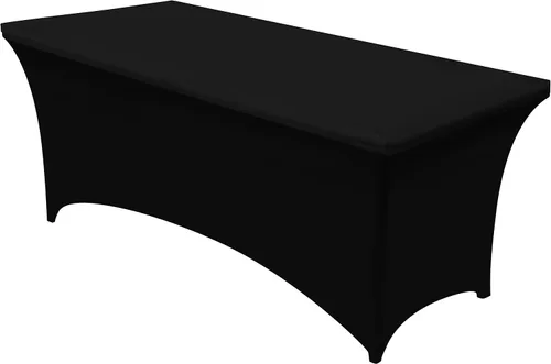 Miniatura 80 de Utopia Kitchen Mantel rectangular de spándex de 4 pies [1 unidad, negro] 200 GSM elástico, ajustado, lavable y resistente a las arrugas, cubierta
