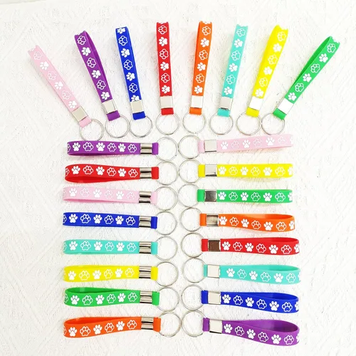 Miniatura 3 de 24 llaveros de goma para fiestas temáticas de perro con estampado de patas, baby shower, cumpleaños, regalos de fiesta de cachorros, suministros