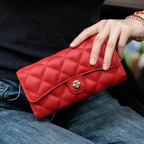 Miniatura 7 de XINNSTAR Cartera para mujer con bloqueo RFID de gran capacidad, cartera larga para mujer con bolsillo de muñeca, con ventana para tarjeta