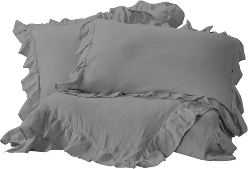 Miniatura 13 de Juego de funda de edredón de algodón orgánico tamaño King, juego de ropa de cama de 3 piezas, funda de edredón suave tamaño King con 2 fundas, funda