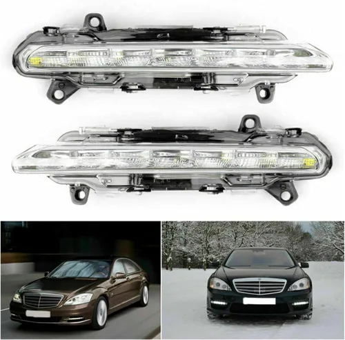 Miniatura 7 de Luz diurna LED para Mercedes Benz Clase S W221 S350 S450 S500 S550 CL550 CL600 CLS550 C250 C300 C350 R350 GLK350 parachoques delantero luz
